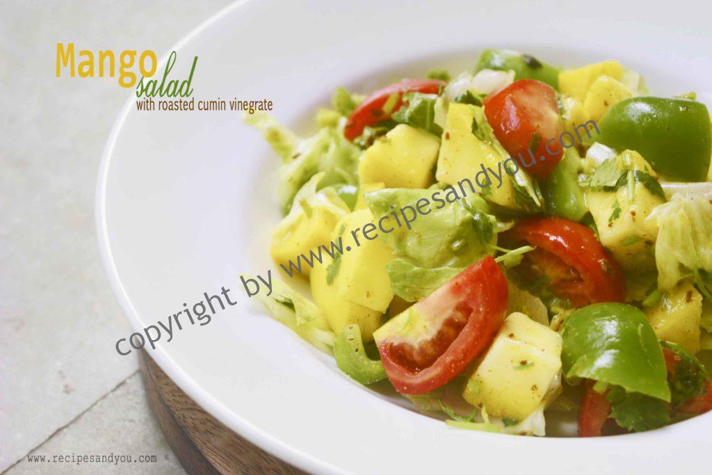 mango salad with roated cumin vinaigrette