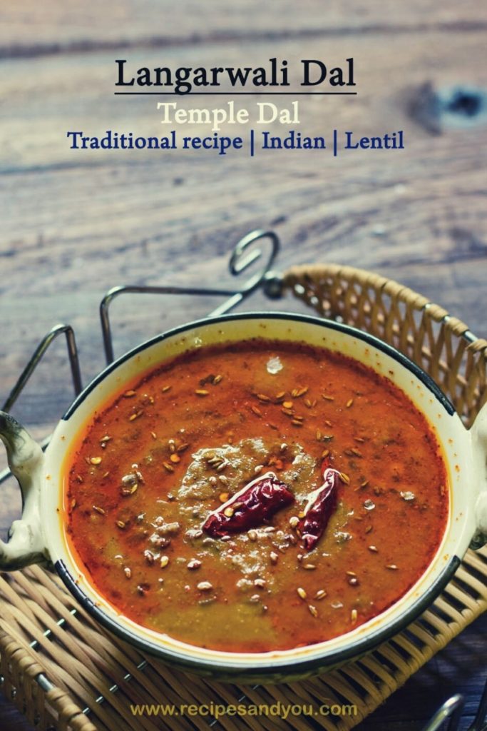 Langarwali Dal/ Temple lentil recipe