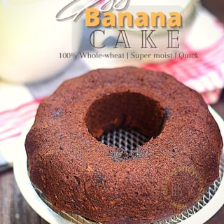 Eggless banana cake recipe