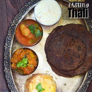 Fasting Thali. Vrat Thali recipe